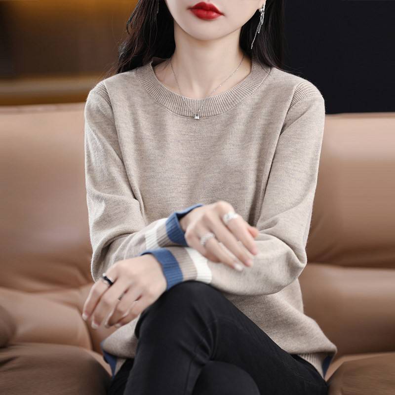 打底衫女秋冬2025新款针织上衣内搭大码洋气外穿短款中年妈妈毛衣