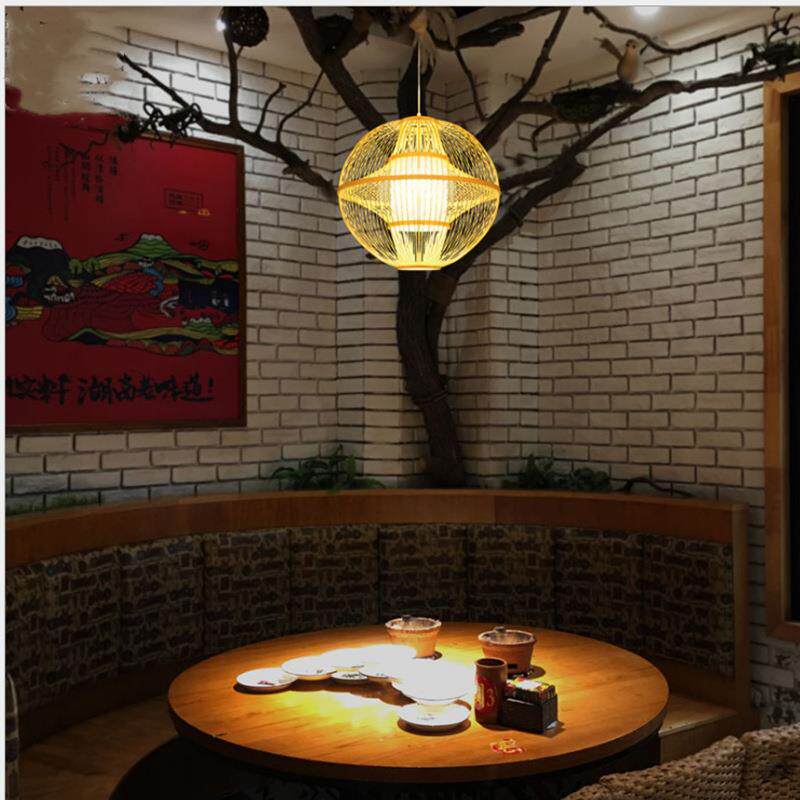 竹艺竹编餐厅日式个性吊灯榻榻米东南亚风格民宿展厅酒店创意装饰