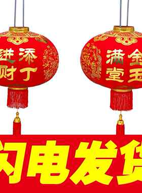 2025新款大红灯笼添丁进财金玉满堂新春大门阳台乔迁户外喜庆灯笼
