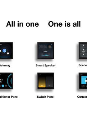 Tuya智能家居4寸中控屏内置zigbee网关alexa音箱TPP01智能中控屏