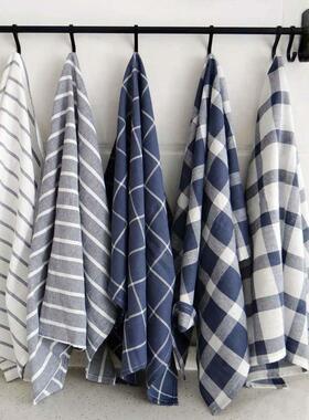 5 Pack 46*70cm Kitchen Towels 厨房抹布吸水擦碗布纯棉格子餐巾