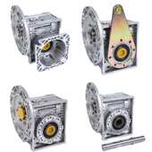 NMRV涡轮蜗杆减速机带电机铝壳三相380两相220单相调速定速变速机