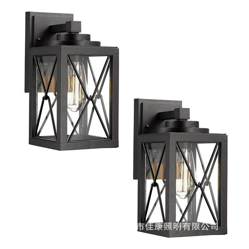 复古壁灯美式工业风新款ebay铁艺防水黑色户外新款壁灯