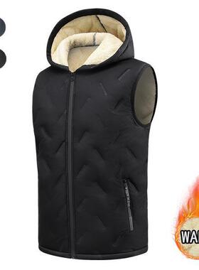 Q 44511 Men's Hooded Fleece Vest 羊羔绒马甲