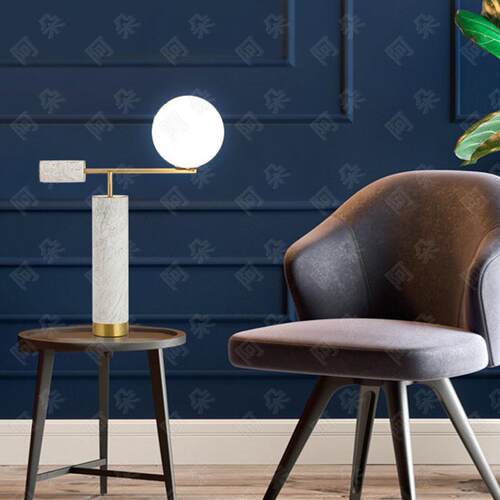 后现代创意大理石台灯卧室床头灯简约个性样板房客厅书桌灯1078