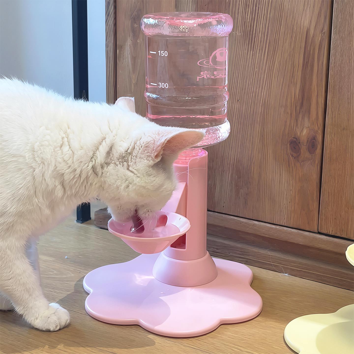 ~活水~猫咪自动饮水机自动循环不插电加高护颈底部吸盘不易湿下巴