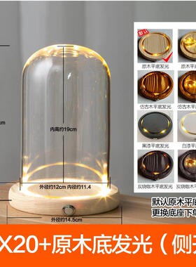 玻璃罩LED永生积木手办装饰摆件