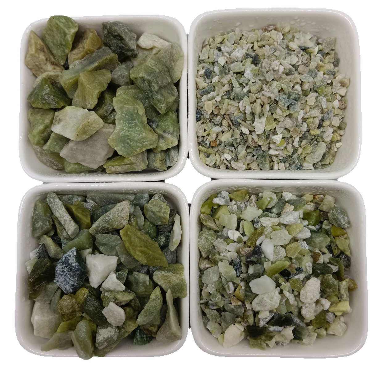 丹东绿玉石水磨石绿色石子汗蒸房专用丹东绿碎石颗粒水族造景石子