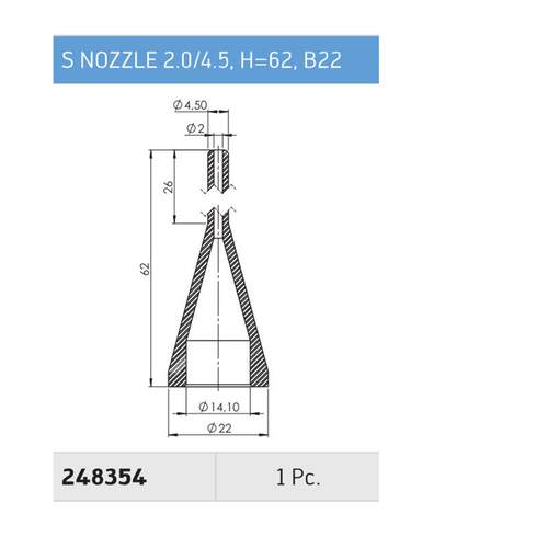高千穗248354喷嘴2*4.5mm适用埃莎彼勒豪斯志胜威劲拓日东焊锡丝