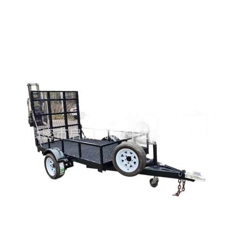 牵引式高栏1吨单轴网格拖车农用热镀锌拖车搬货运输工具车