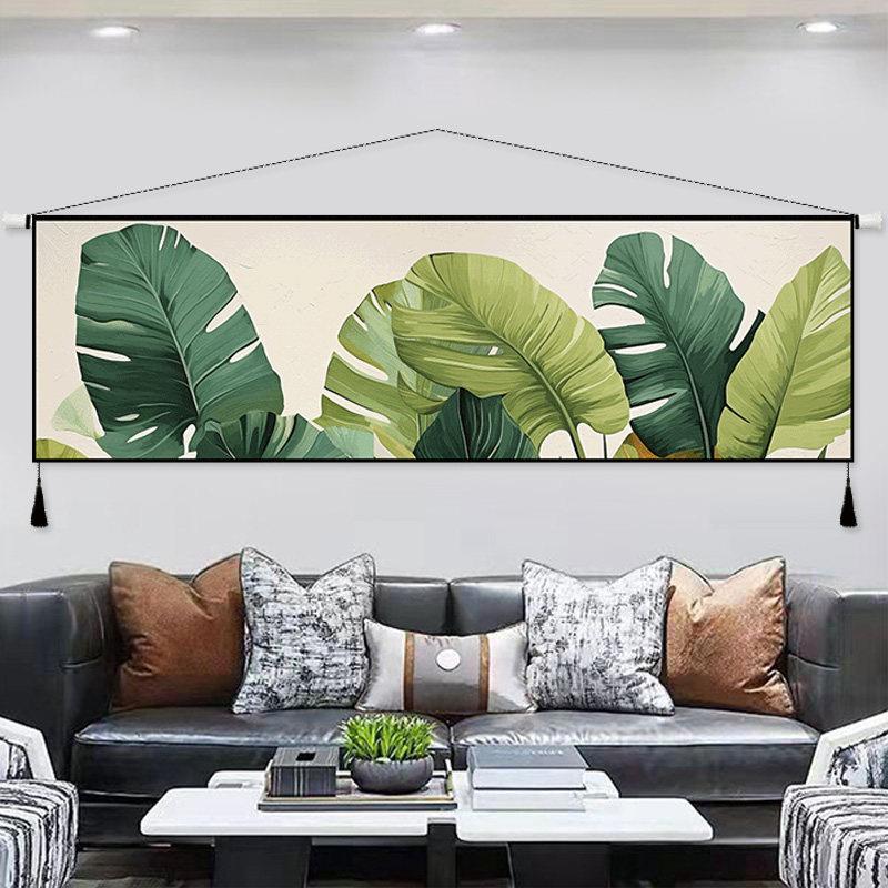 家大业大客厅卧室挂画背景布花卉植物床头挂画墙面装饰画挂毯