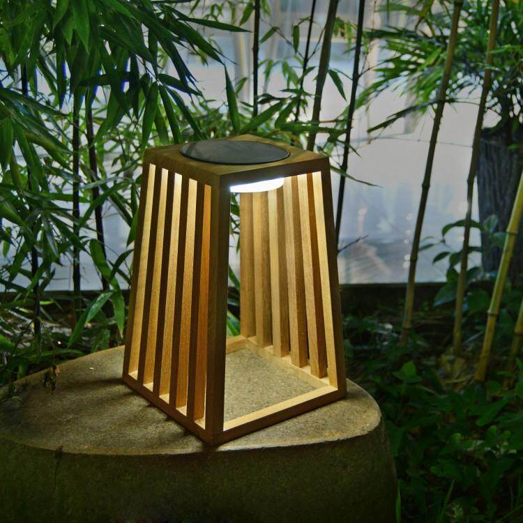 太阳能木头灯LED花园壁挂装饰灯防水过道露台别墅庭院灯木质壁灯
