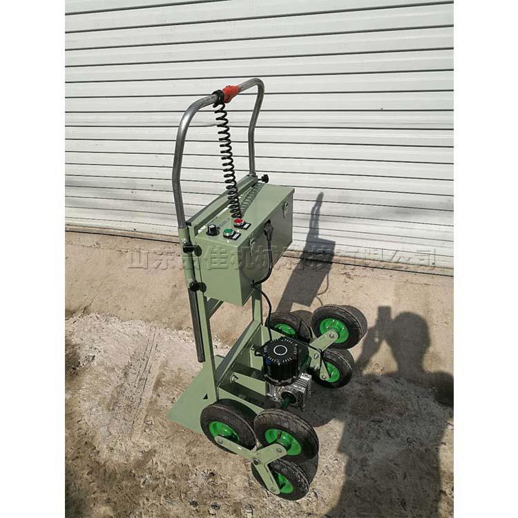 手推式电动爬楼车 小型物流园搬运车 房屋装修运砖卸货车供应