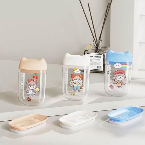 New Cat Design Travel Soap Box - Portable Mini Soap Case wit