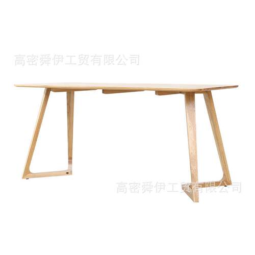 舜伊工贸橡木实木餐桌原木现代简约饭桌家用小户型吃饭长条桌子