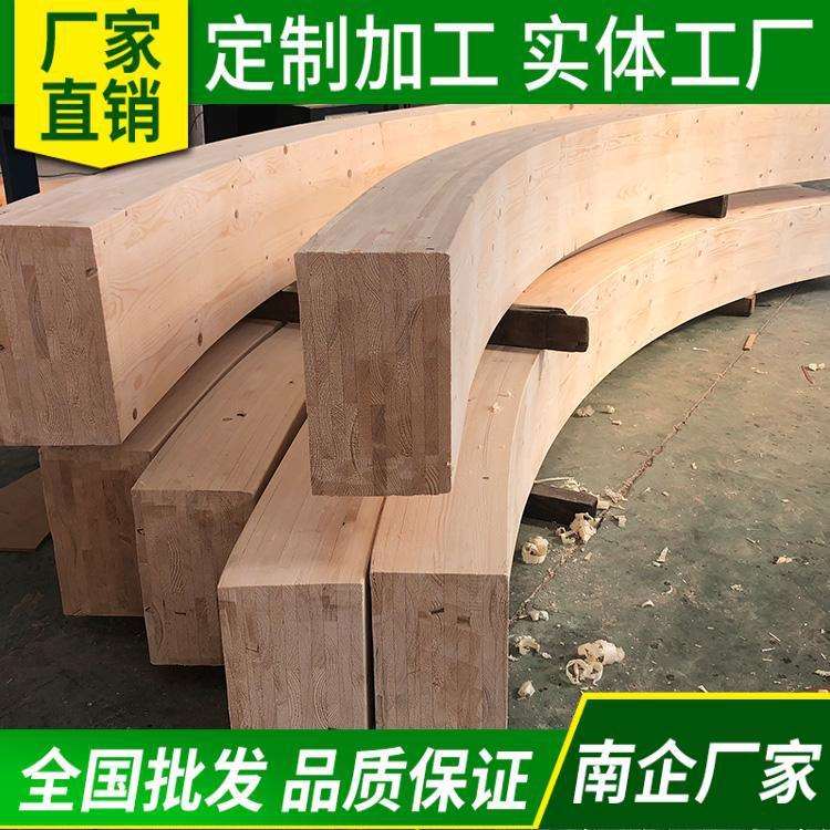 花旗松胶合木大梁樟子松胶合柱圆柱古建木结构花园凉亭木梁木柱子