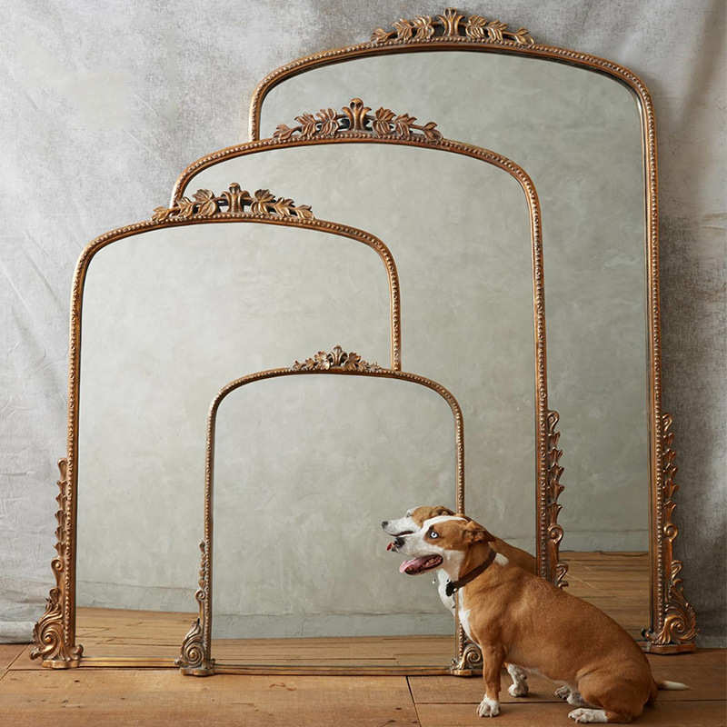 厂家直销欧式复古梳妆镜壁挂玄关墙面装饰镜别墅挂墙卫生间浴室化