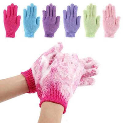 2Pcs Scrubbing Gloves Soft Fast Foaming Exfoliation Deep Cle