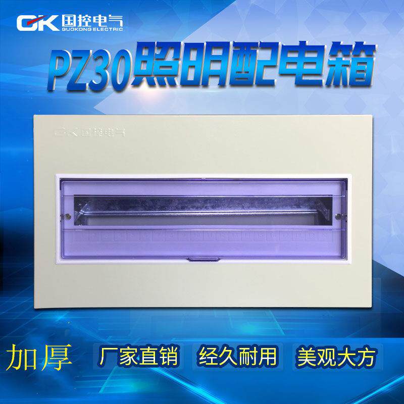 国控PZ30配电箱照明布线导轨强电12回路家用36明暗装开关盒井加厚