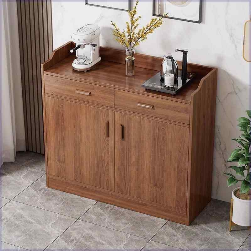 实木色茶水柜餐边柜靠墙一体客厅家用厨房备餐柜子储物柜收纳柜,住宅家具,餐边柜,淘宝优惠券,粉丝福利购,淘宝优惠卷