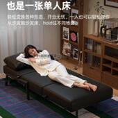 发床折448叠两用多功推拉能床用客厅家阳台单人伸缩一体小户沙型