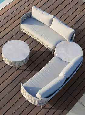 外阳光房组合Z1W259休藤庭院家具闲沙发民宿别墅编酒店藤椅露室台