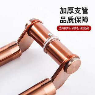 刀头玻璃门拉手不锈钢拉丝无指纹带框门木门防火大门把手加厚金色