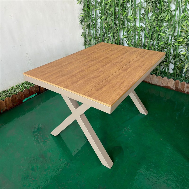 茶桌户外木塑躺椅阳台桌椅庭院休闲新款北欧桌子组合花园伸缩露台