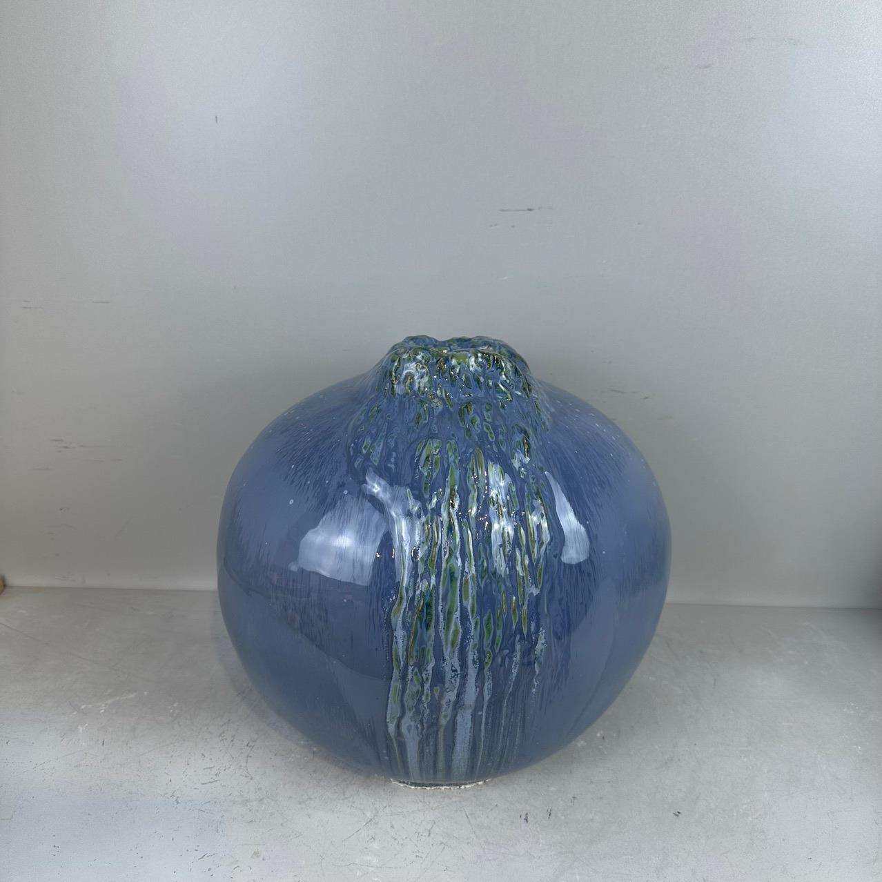 现代新中式中古风手绘水墨陶瓷花器杨桃造型摆件桌面酒店样板间