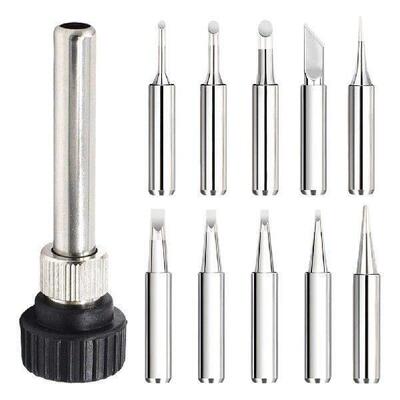 11 Pcs Solder Iron Tip W/ Welding Sleeve 900M Lead-Free