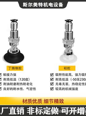 长行程防滑型内置弹簧 工业配件VPC10-10KNH6B/6J黑色