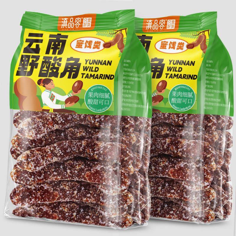 滇品客野酸角云南特产罗望子白糖酸甜角蜜饯糖酸豆角怀旧小包零食