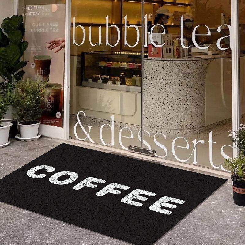 咖啡店进门地垫商用丝圈入户门脚垫店铺大门口入门垫子耐脏蹭泥垫