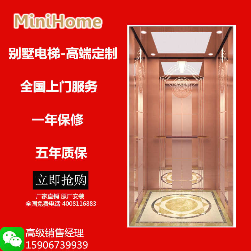 家用电梯小型电梯别墅电梯三层四层楼道电梯观光电梯客货两用电梯