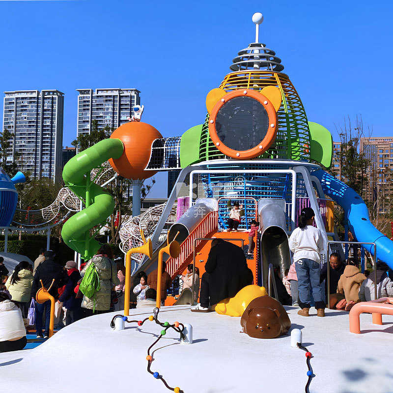 户外儿童游乐设备不锈钢滑梯景区儿童乐园非标无动力游乐设施厂家