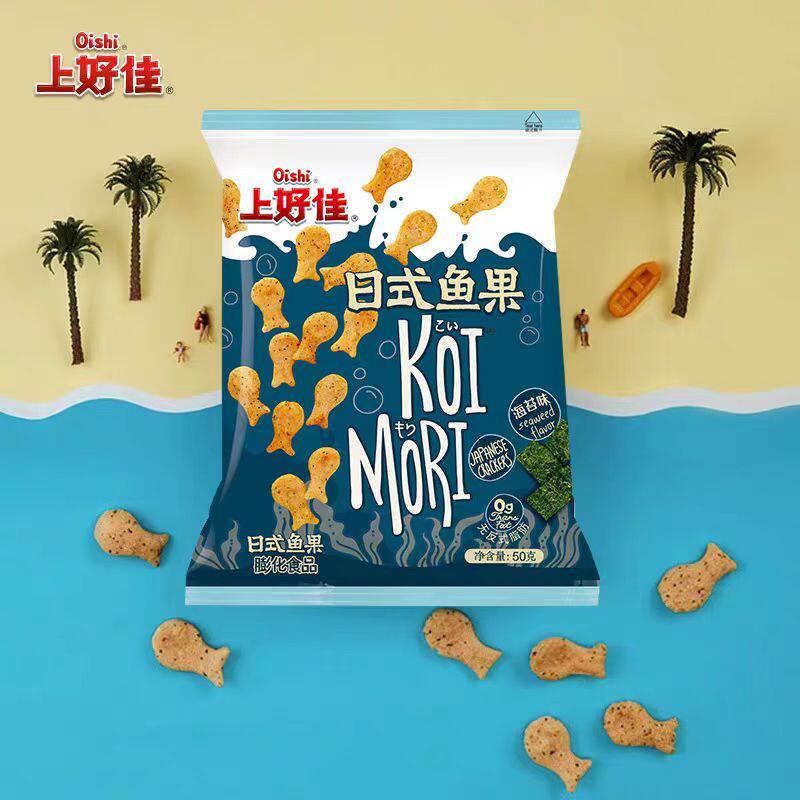 上好佳日式鱼果海苔味薯片70g鲜虾片小吃休闲 零食大礼包儿童零食