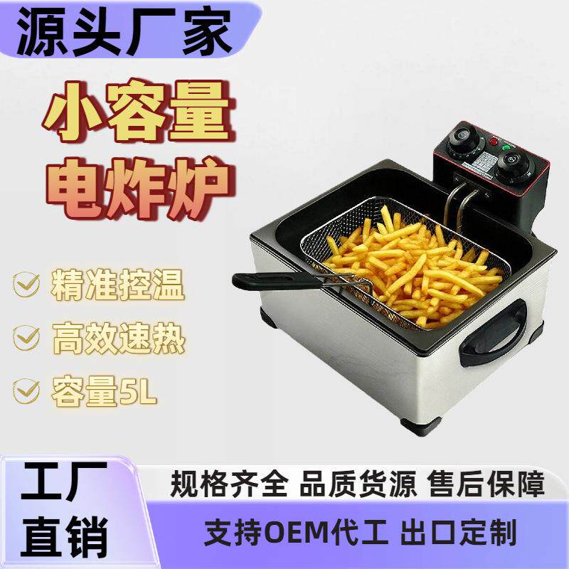 油炸锅小容量商用自动控温定时炸鸡电炸炉摆摊专用炸串薯条油条机