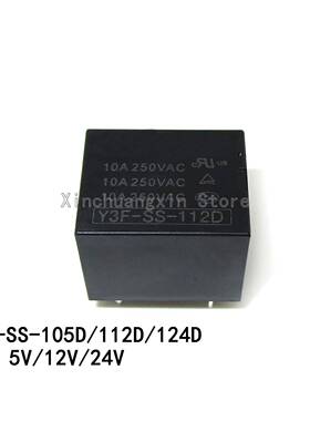 Y3F-SS-105 112VDC 124DM 4脚10A 一组常开 JQC/HF3FF T73继电器