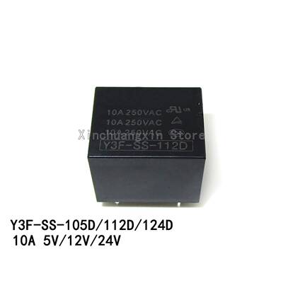Y3F-SS-105 112VDC 124DM 4脚10A 一组常开 JQC/HF3FF T73继电器