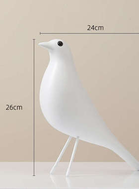 北欧摆件黑白小鸟现代家居办公室装饰品摆设软装树脂创意工艺品