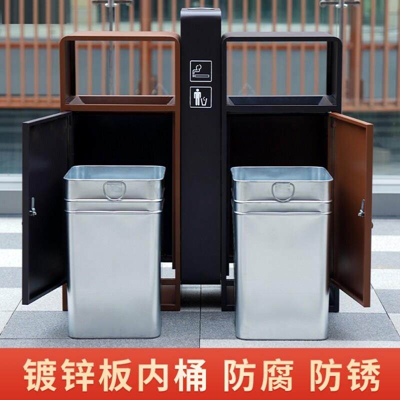 果皮箱室外分类环卫商用不锈钢景区公园小区垃圾箱定制户外垃圾桶