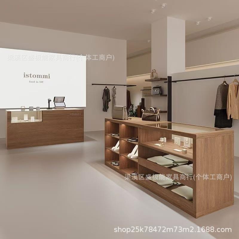 SJN韩系服装店玻璃展示收银台饰品柜台买手店中岛台极简高级前台