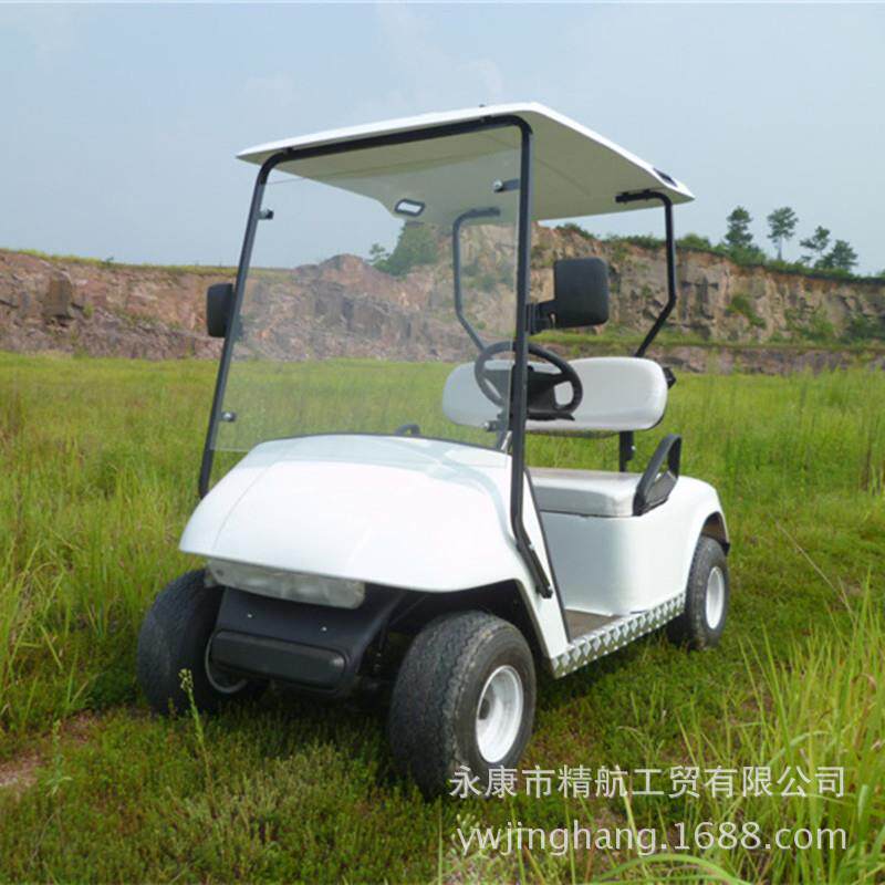 白色2座旅游观光车电动高尔夫球车厂家2座高尔夫球车