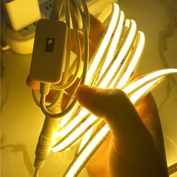 usb插电手扫款cob灯带自粘橱柜酒柜防水低压5v装饰氛围软贴片灯条