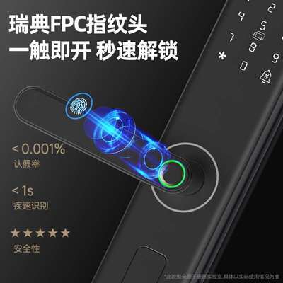 半自动智能门锁带猫眼密码锁家用门锁入户防盗门电子锁木门指纹锁