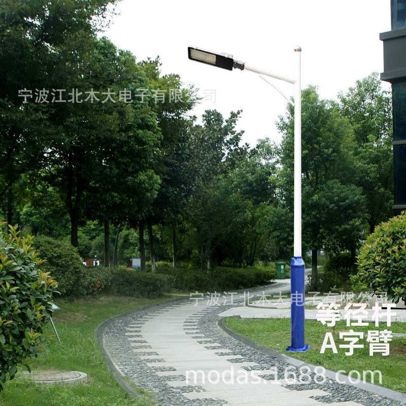 超led220v6亮市电户外路灯米路灯路全套路灯防水灯头灯道路杆直杆 - 实物图