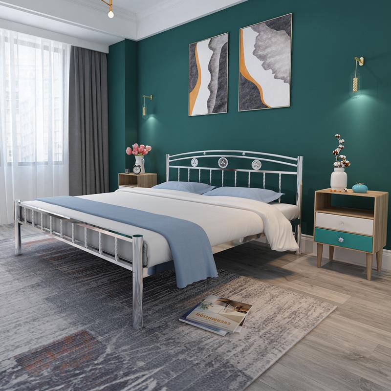 质保20年公床出寓租房加厚不锈钢床人床架双2AGD宿02/304舍床学生