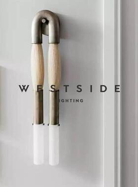 中山工厂直销Westside马毛壁灯后现代轻奢复古设计师酒店客厅卧室