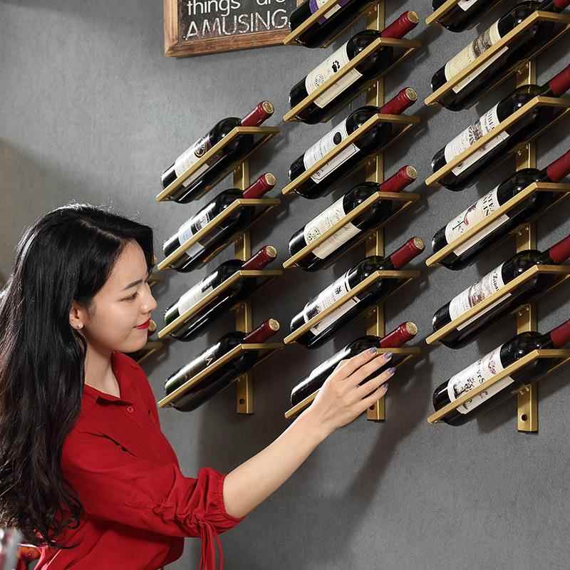 酒吧铁艺酒架壁挂葡萄酒架创意简约红酒架红酒瓶架家用酒瓶架子