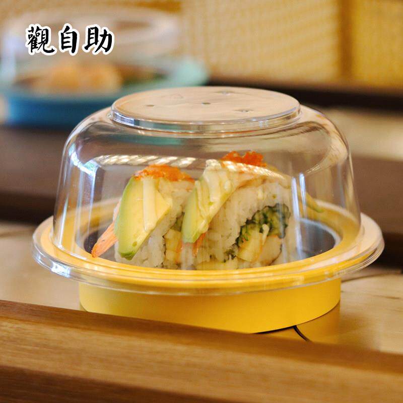 商用寿司透明盖子 食品级塑料寿司盖 回转寿司圆形盖 加厚寿司盘